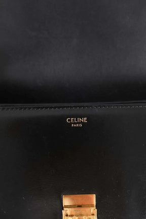 Sac à bandoulière Celine Triomphe Teen Noir en Cuir