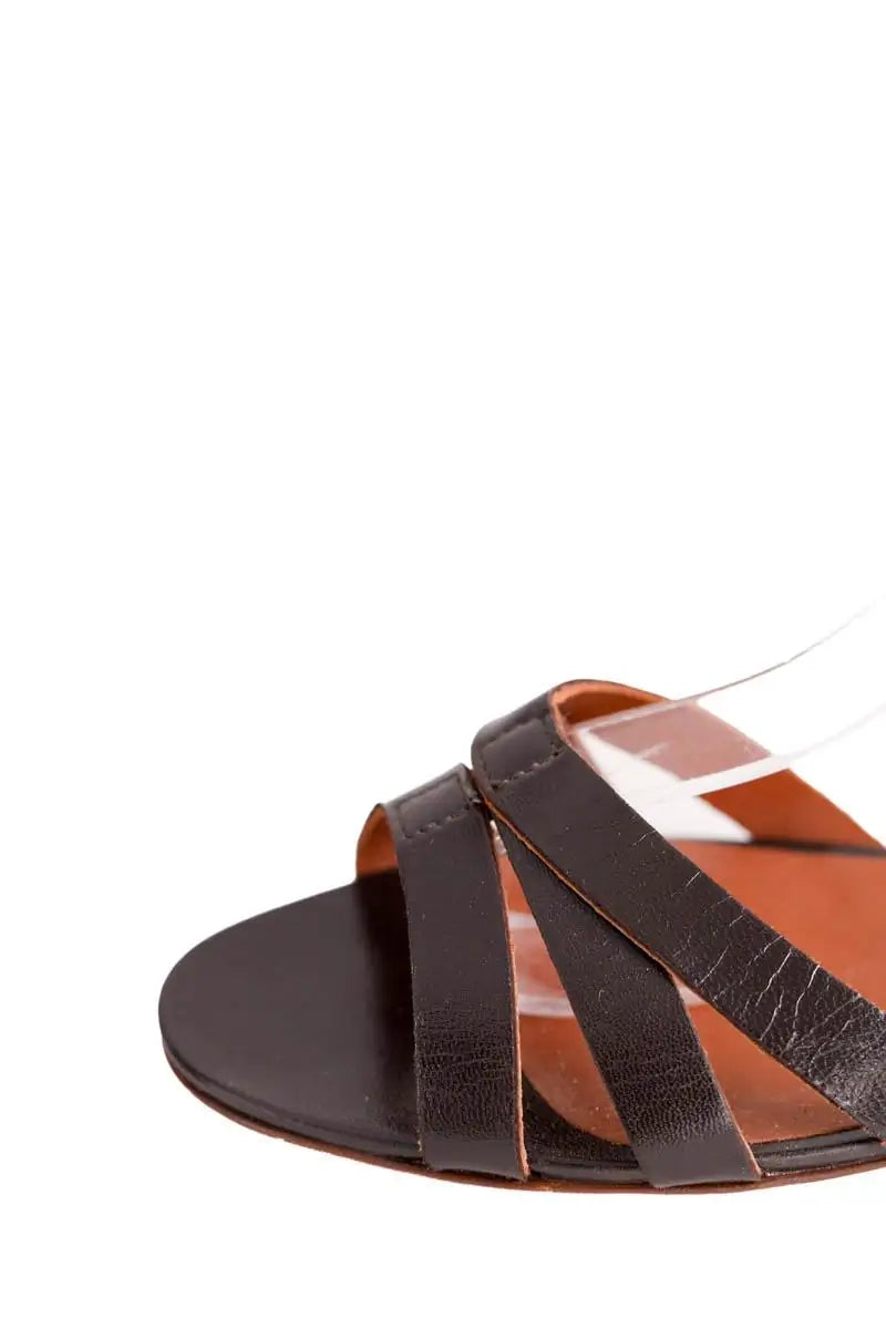 Sandales Michel Vivien Marron en Cuir