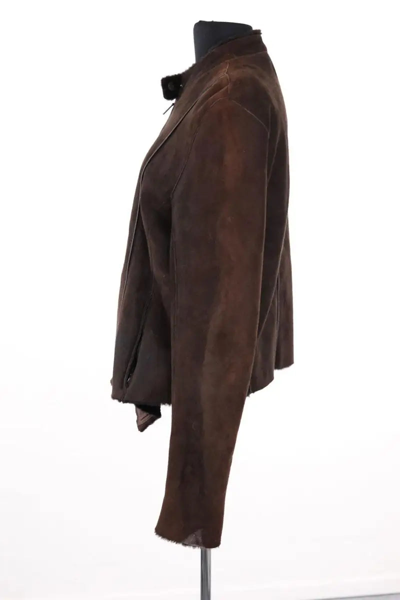 Manteau Calvin Klein Marron en Cuir