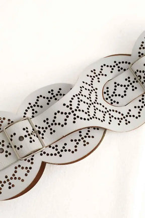 Ceinture en cuir Alaïa  Blanc