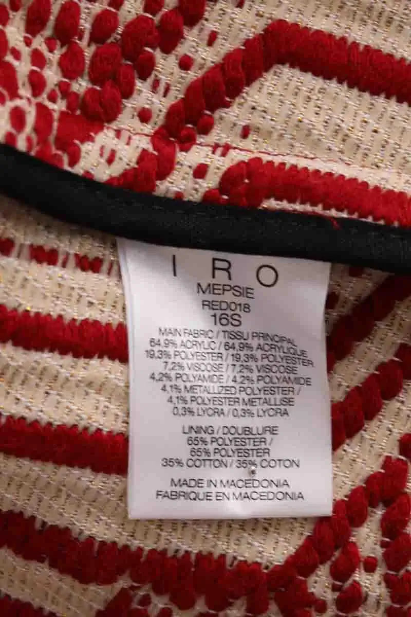 Veste Iro Rouge en Synthétique
