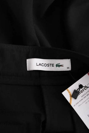 Pantalon droit Lacoste Noir en Synthétique