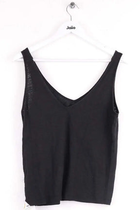 Top sans manche Majestic Filatures Noir en Lin