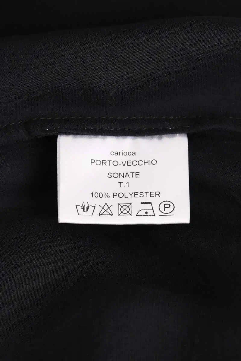 Robe Carioca Porto-Vecchio Noir en Synthétique