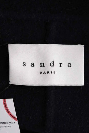 Manteau Sandro Marine en Laine