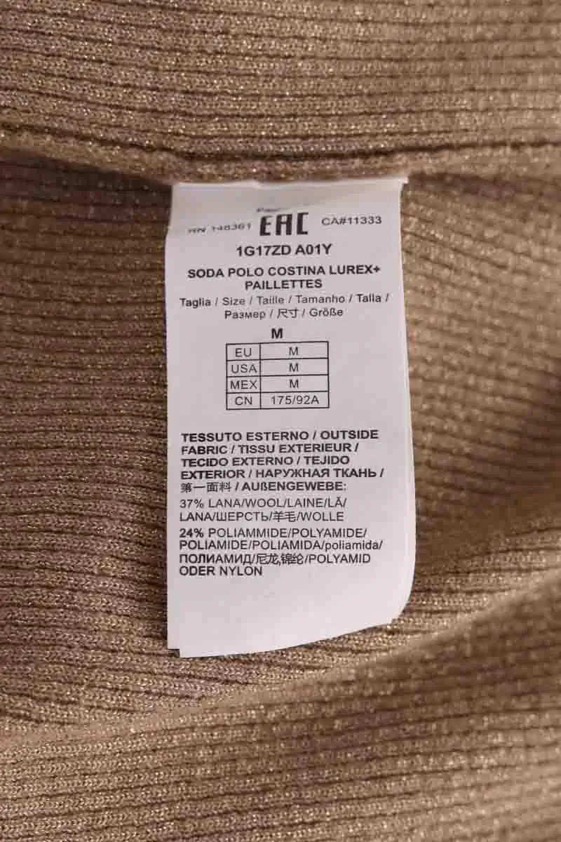 Pull Pinko Doré en Laine