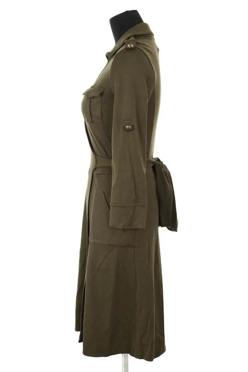 Robe Diane Von Furstenberg Kaki en Synthétique