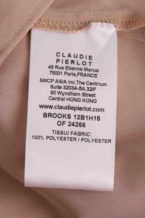 Blouse Claudie Pierlot Beige en Synthétique