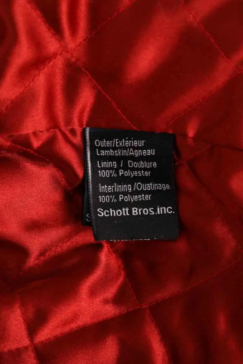 Veste Schott Rouge en Synthétique