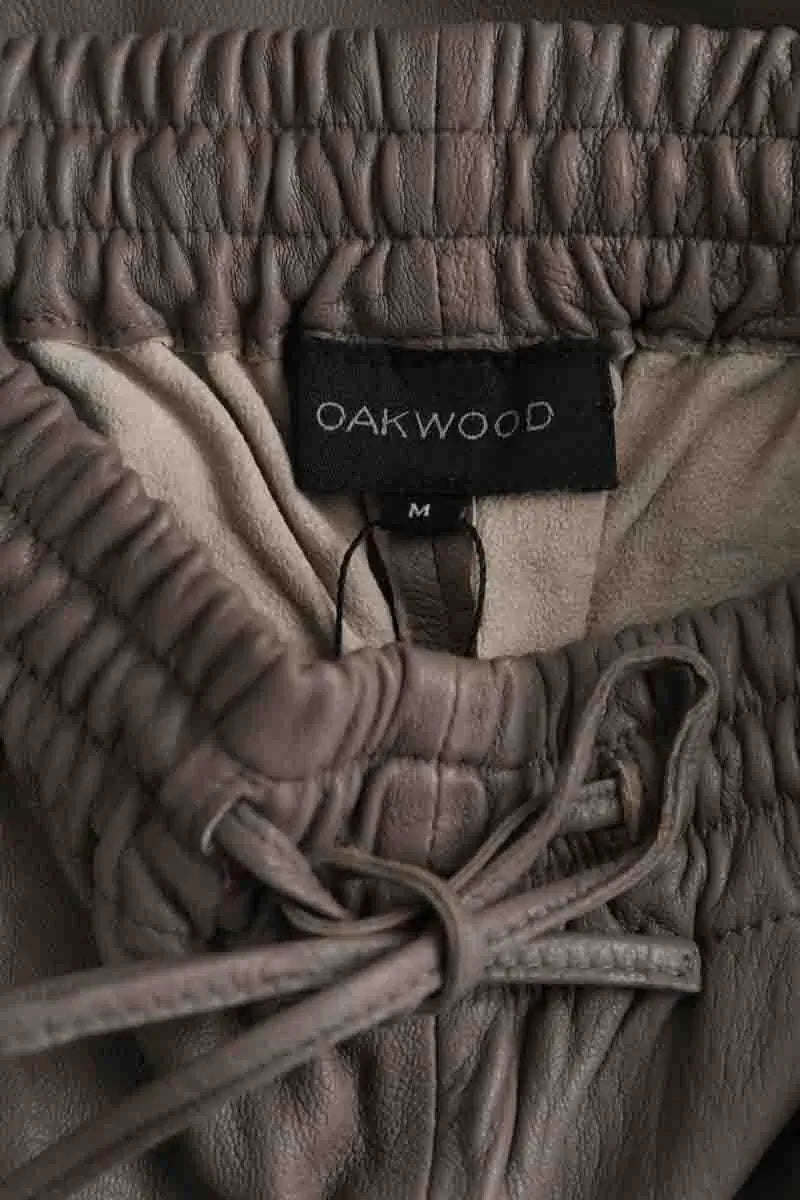 Pantalon Oakwood Gris en Cuir