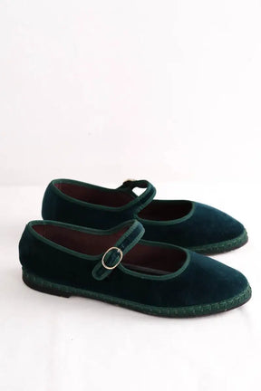 Ballerines Flabelus Vert en Velours