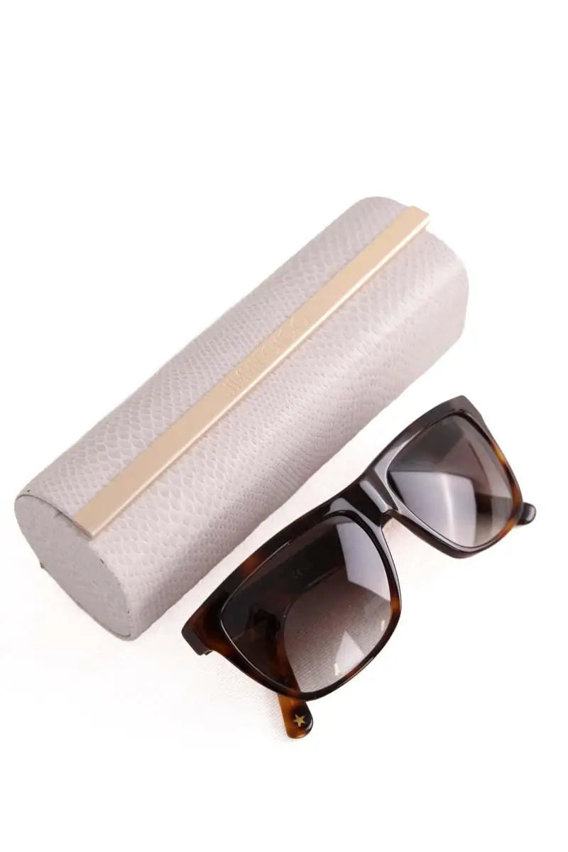 Lunettes de soleil Jimmy Choo Marron en Plastique