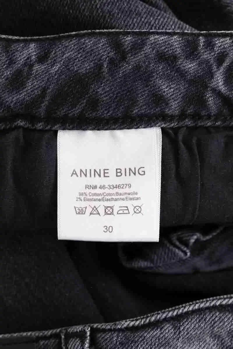 Jean slim Anine Bing Noir en Coton