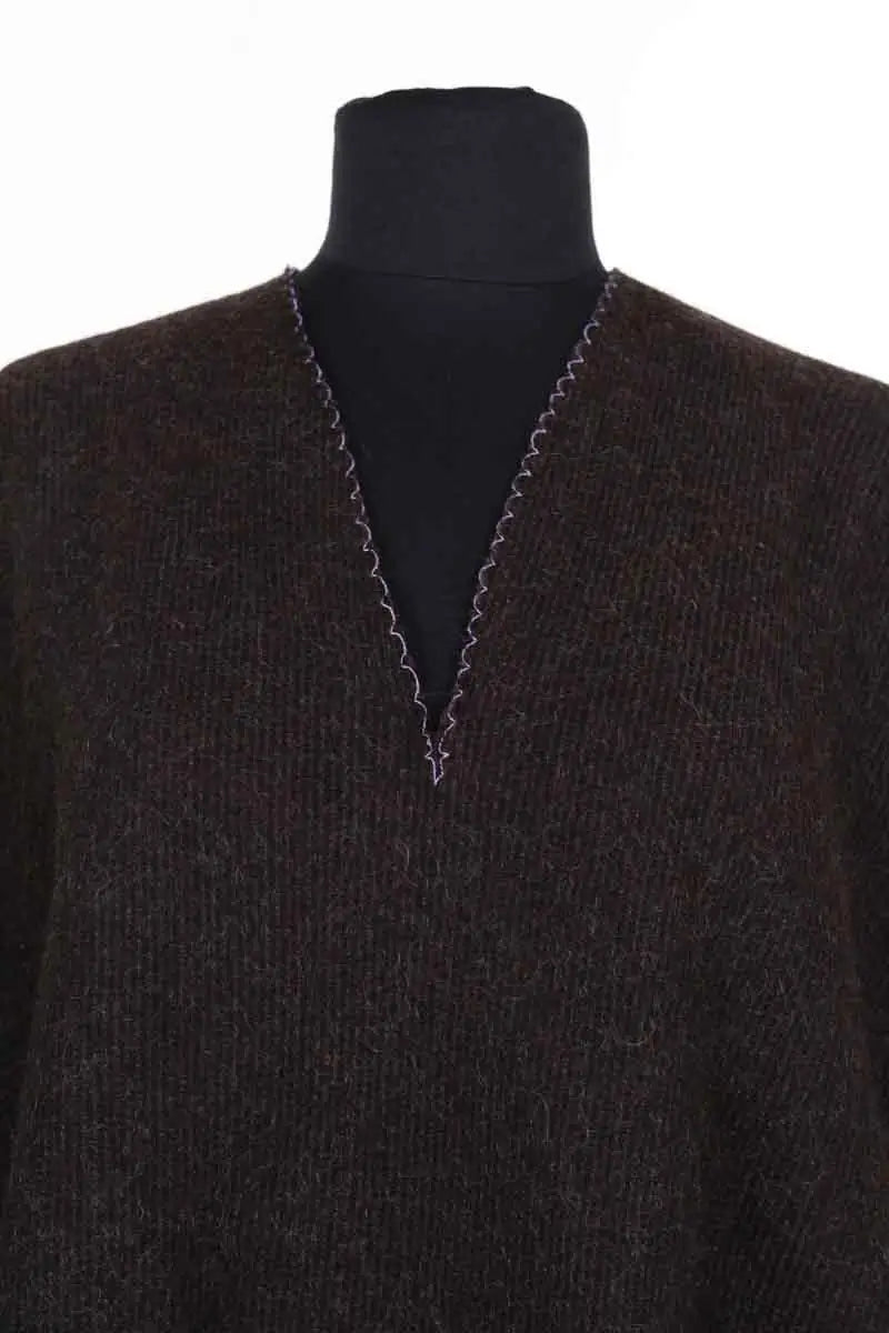 Poncho Claudie Pierlot Marron en Laine