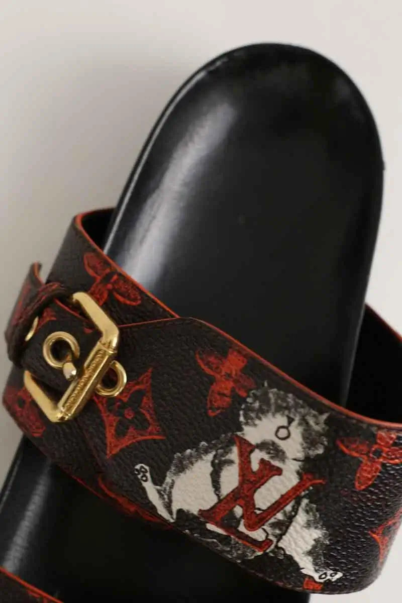Sandales Louis Vuitton Noir en Cuir