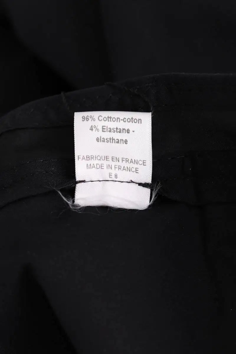 Pantalon droit Joseph Noir en Coton