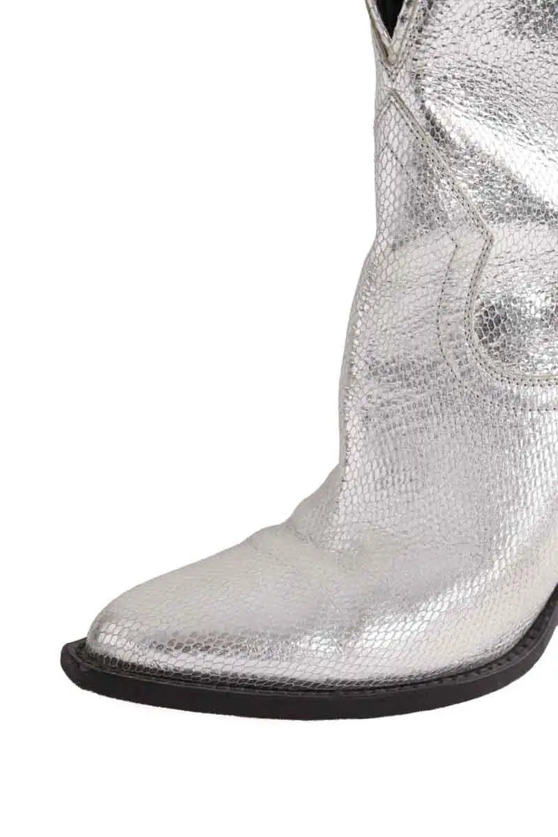 Santiags Isabel Marant Argent en Cuir