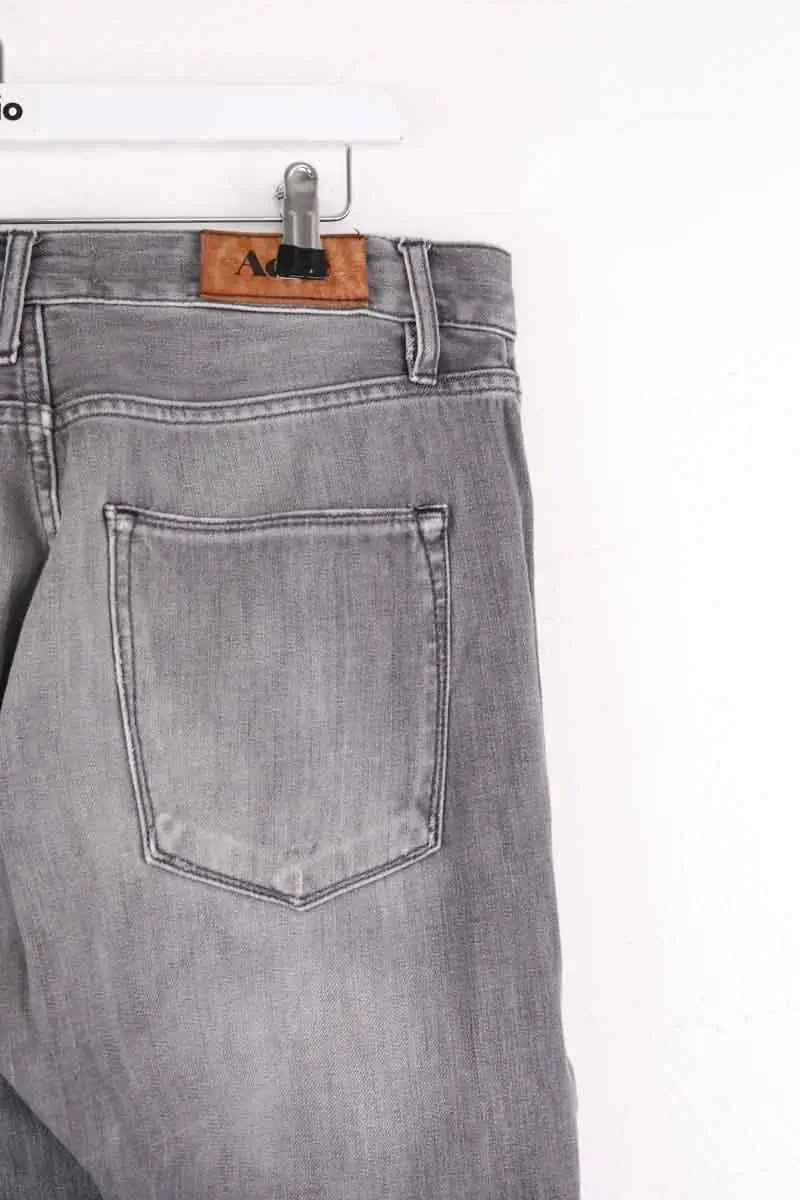 Jean droit Acne Studios Gris en Coton