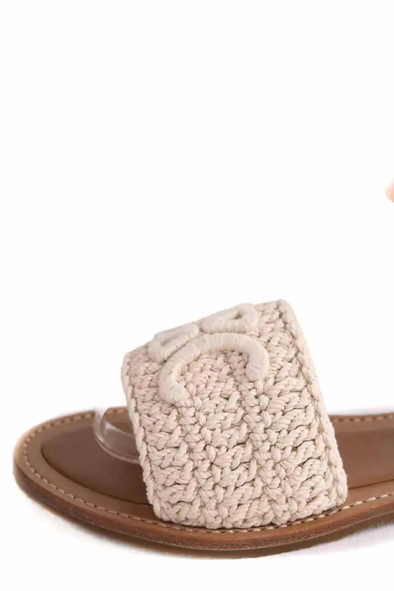 Mules Celine Lympia en toile triomphe Marron en Cuir