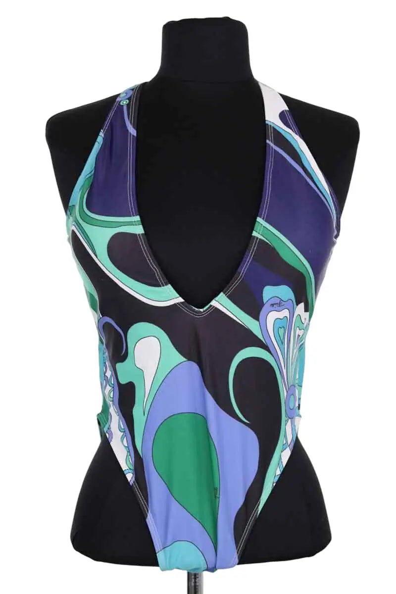Maillot de bain Emilio Pucci Bleu en Synthétique, taille L - Seconde Main