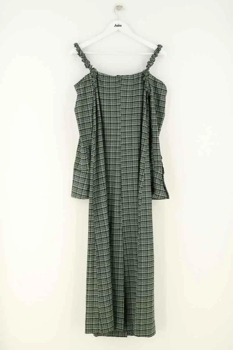 Robe Ganni Vert en Synthétique