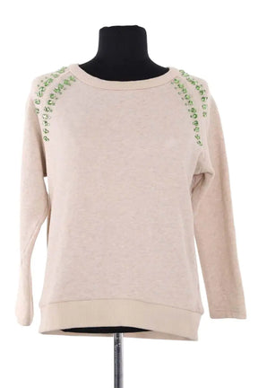 Sweatshirt Maje Beige en Coton, taille M - Seconde Main