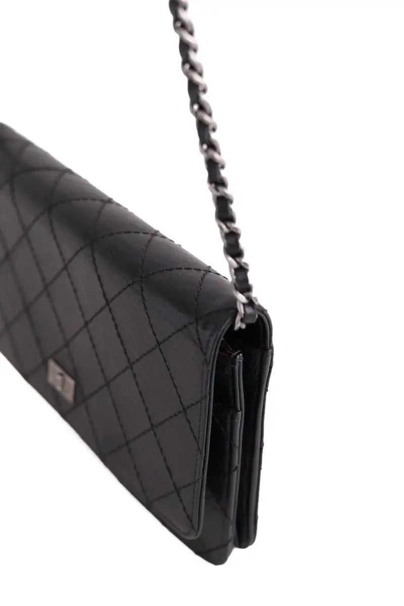 Sac à bandoulière Chanel Wallet On Chain 2.55 Noir en Cuir