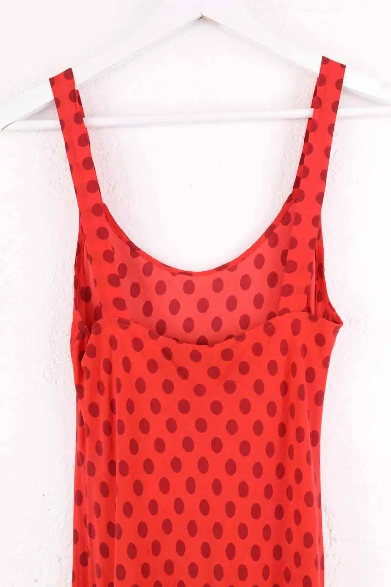 Robe Réalisation Rouge en Soie
