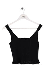 Top sans manche Sandro Noir en Viscose, taille S - Seconde Main