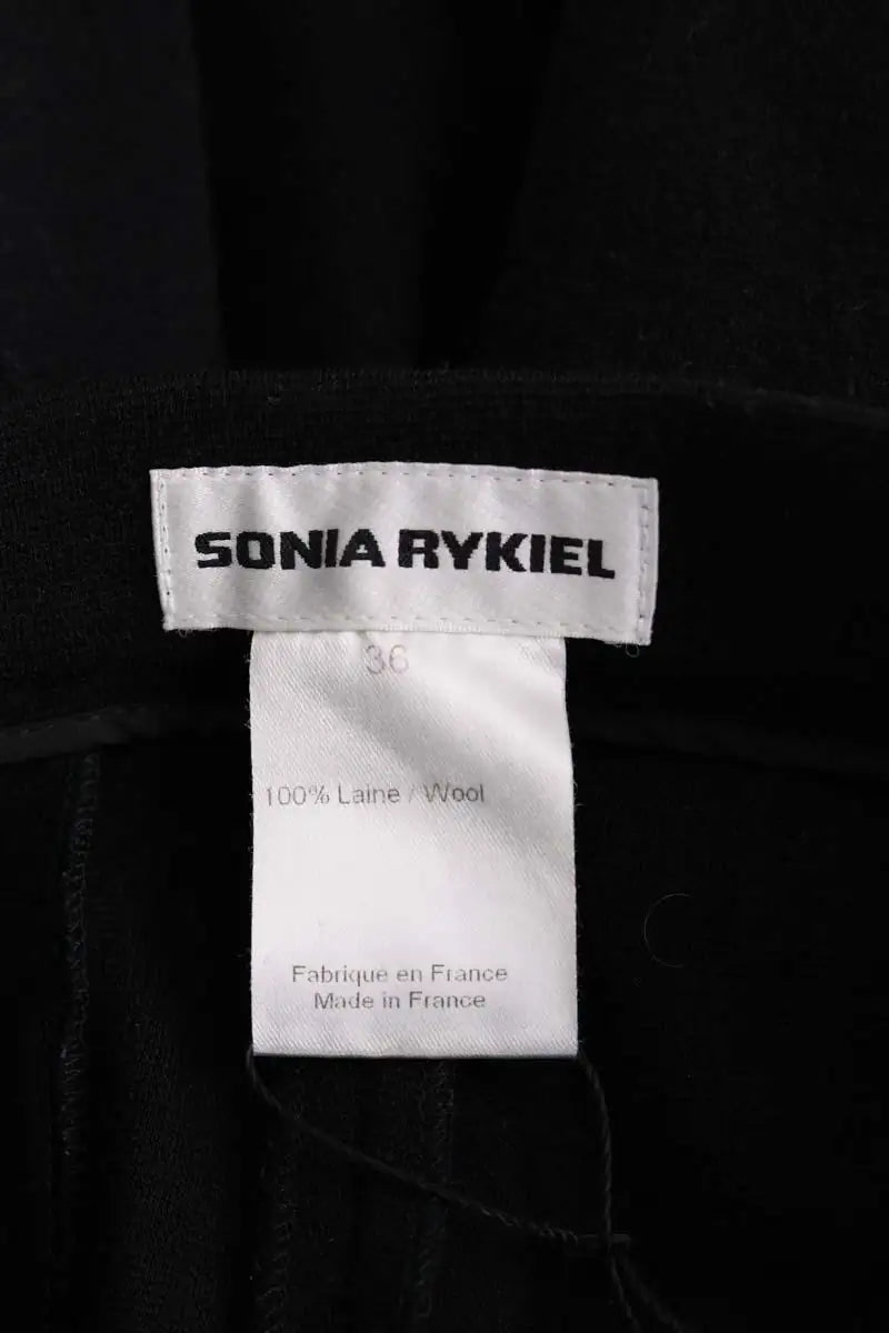 Pantalon droit Sonia Rykiel Noir en Laine