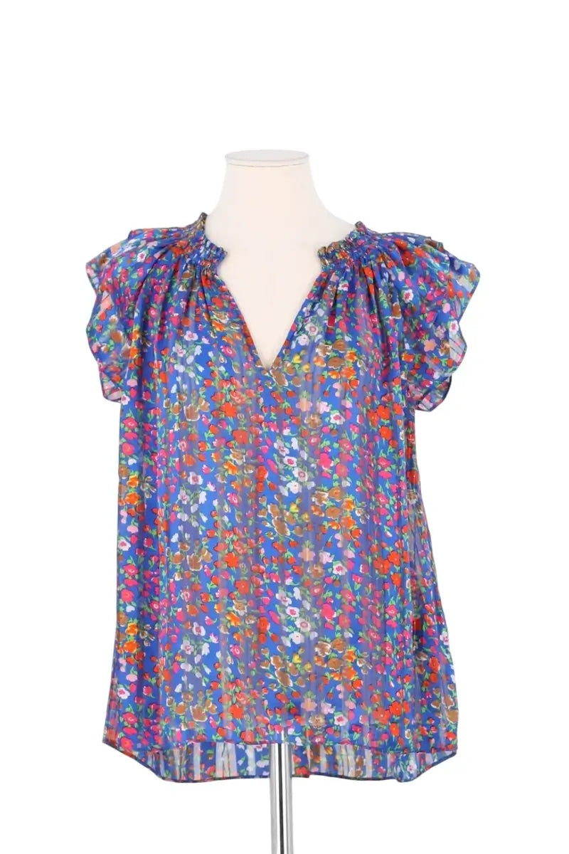 Blouse Ba&Sh Bleu en Synthétique, taille S - Seconde Main