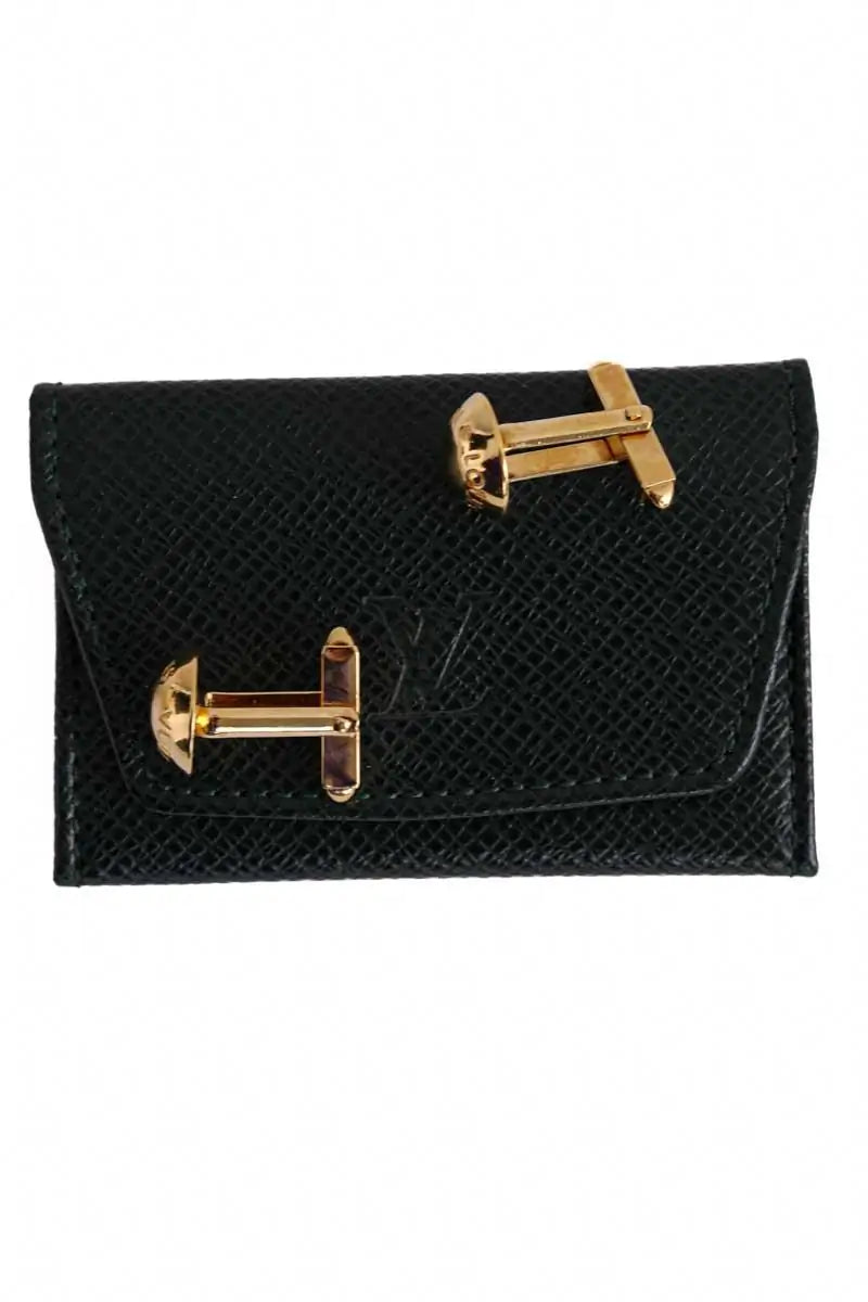 Bouton de manchette Louis Vuitton Doré en Plaqué or