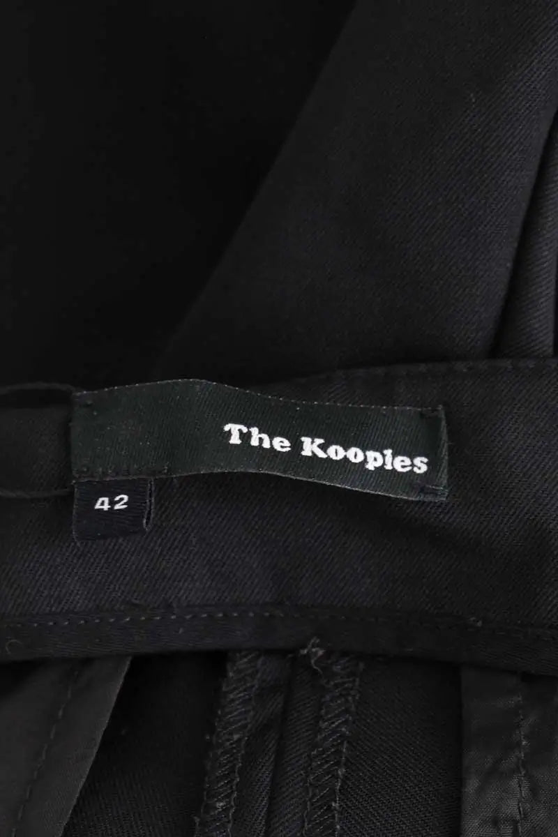 Pantalon droit The Kooples Noir en Laine