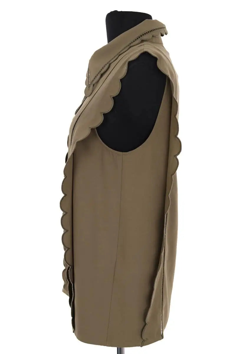 Top sans manche Claudie Pierlot Kaki en Synthétique
