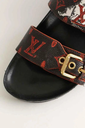 Sandales Louis Vuitton Noir en Cuir