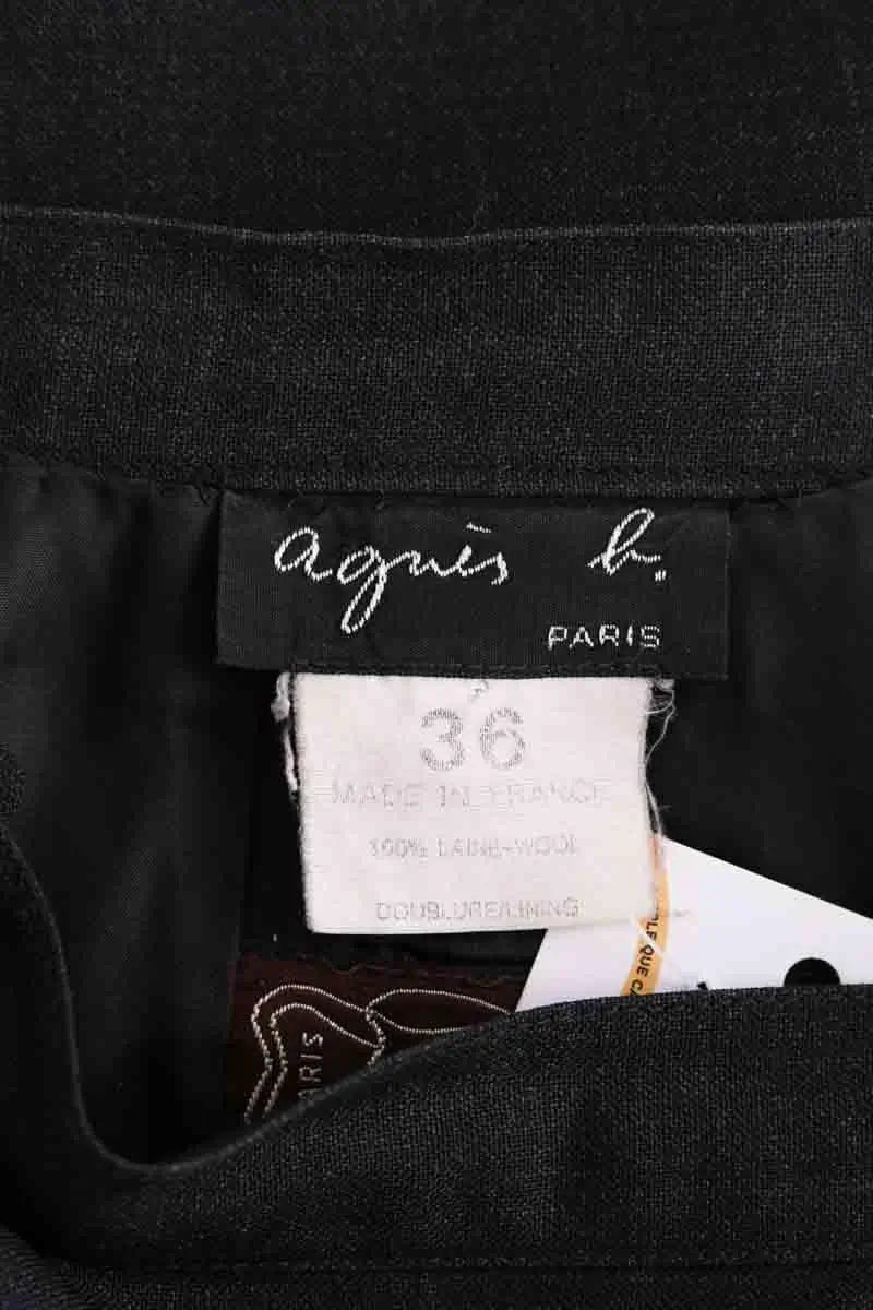 Jupe Agnès B. Gris en Laine