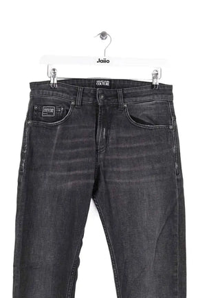 Jean droit Versace Anthracite en Coton