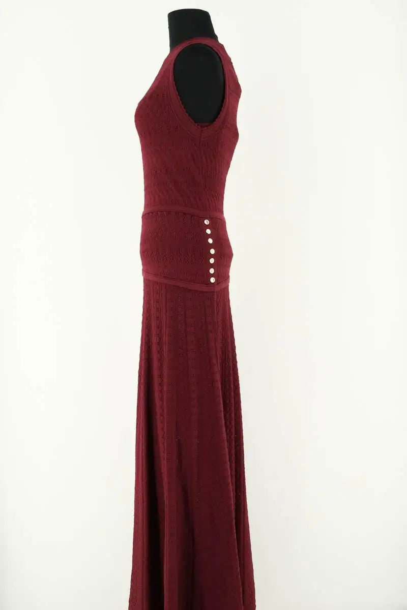 Robe sans manches Sandro Bordeaux en Viscose