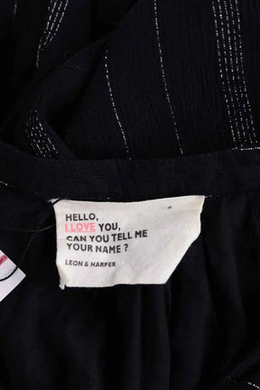 Blouse Leon & Harper Noir en Cachemire