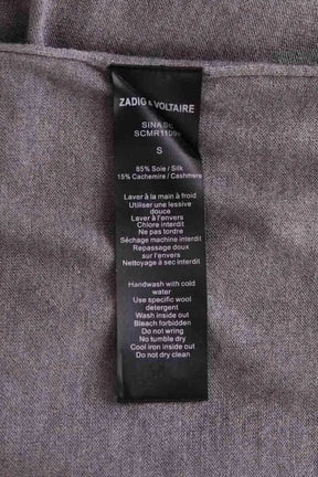 Top Zadig & Voltaire Sina Gris en Soie
