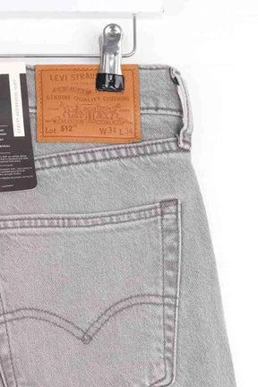 Jean 512 W34 L34 Levi's 512 Gris en Coton