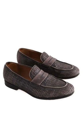 Mocassins Salvatore Ferragamo Gris en Cuir