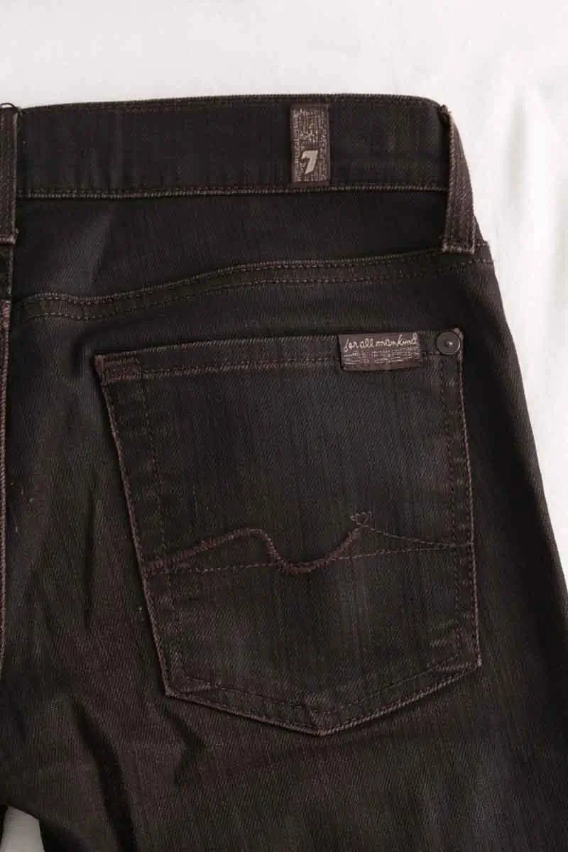 Jean bootcut 7 For All Mankind Marron en Denim