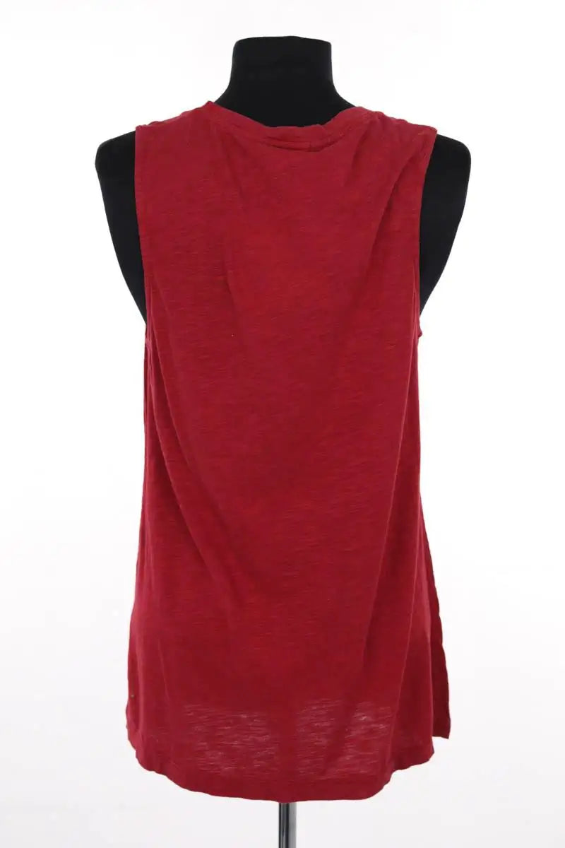 Top sans manche American Vintage Rouge en Coton