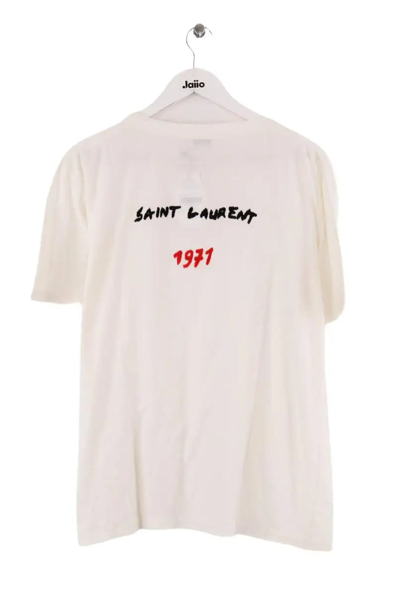 T-shirt Saint Laurent Ecru en Coton