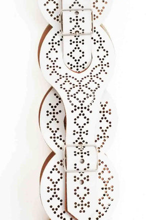 Ceinture en cuir Alaïa  Blanc