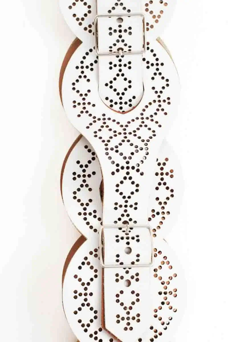Ceinture en cuir Alaïa  Blanc