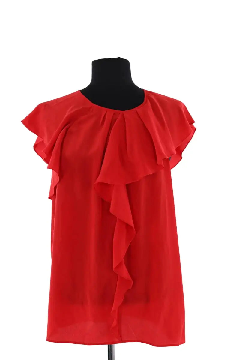 Blouse Tara Jarmon Rouge en Soie, taille XL - Seconde Main