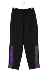 Pantalon droit Sandro Noir en Synthétique, taille M - Seconde Main