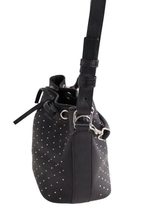 Sac à bandoulière Saint Laurent Sac Seau Emmanuelle Noir en Cuir